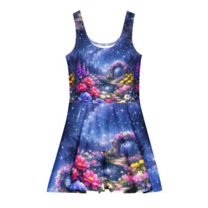 cotton flowes skater dress