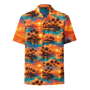 unisex island button shirt