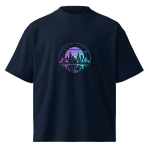unisex organic oversized high neck t shirt