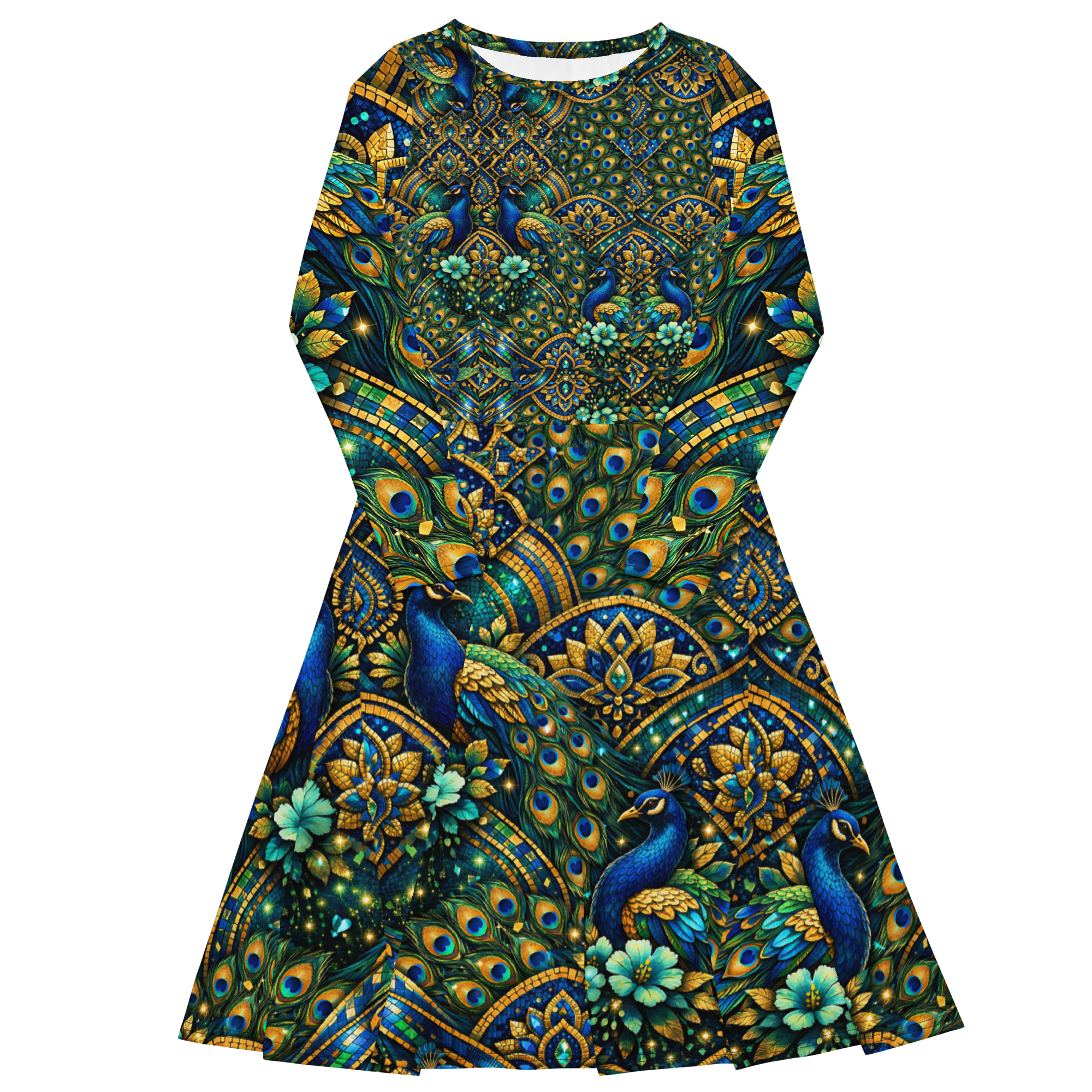 all over print long sleeve midi dress all over print long sleeve midi dress