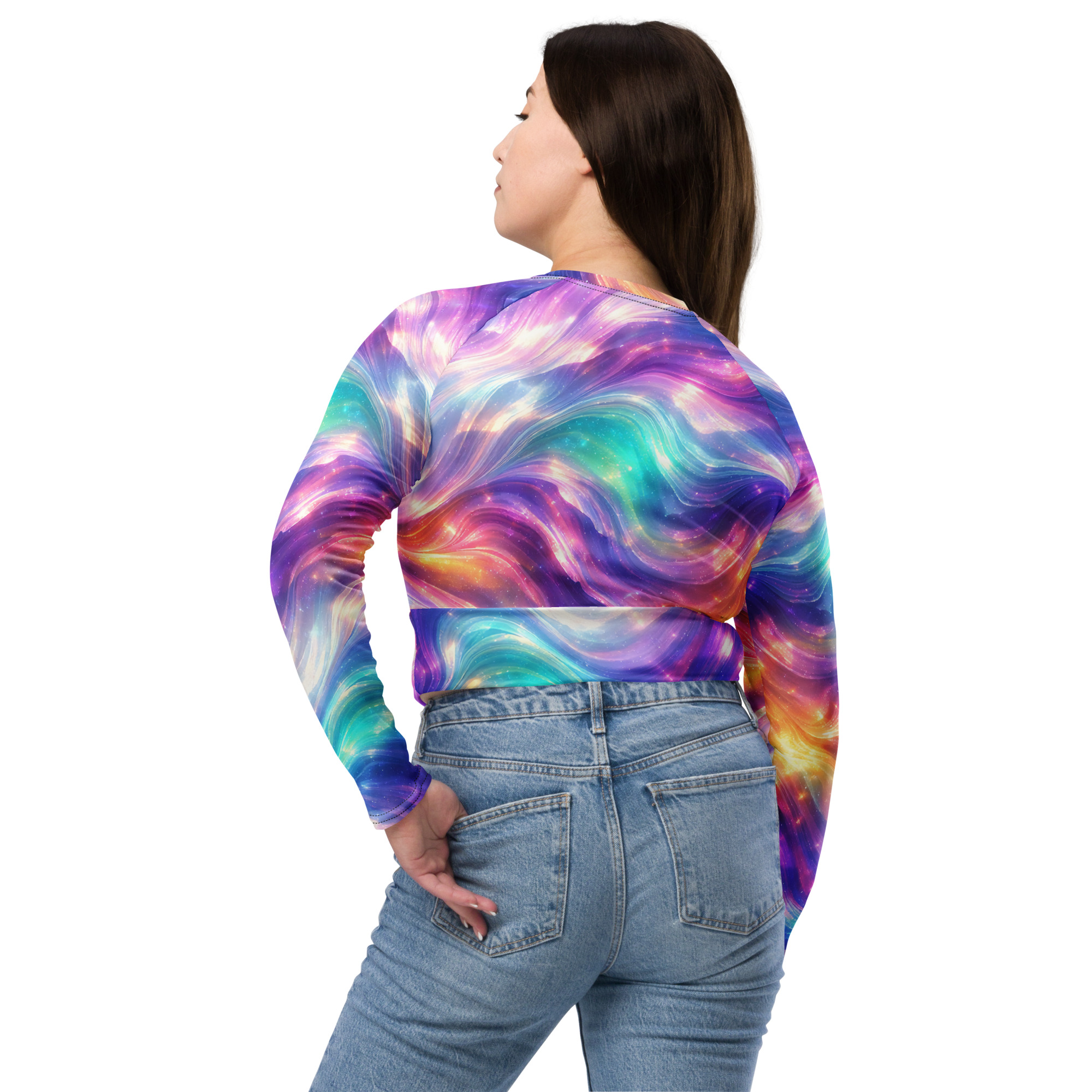 recycled long sleeve crop top recycled long sleeve crop top