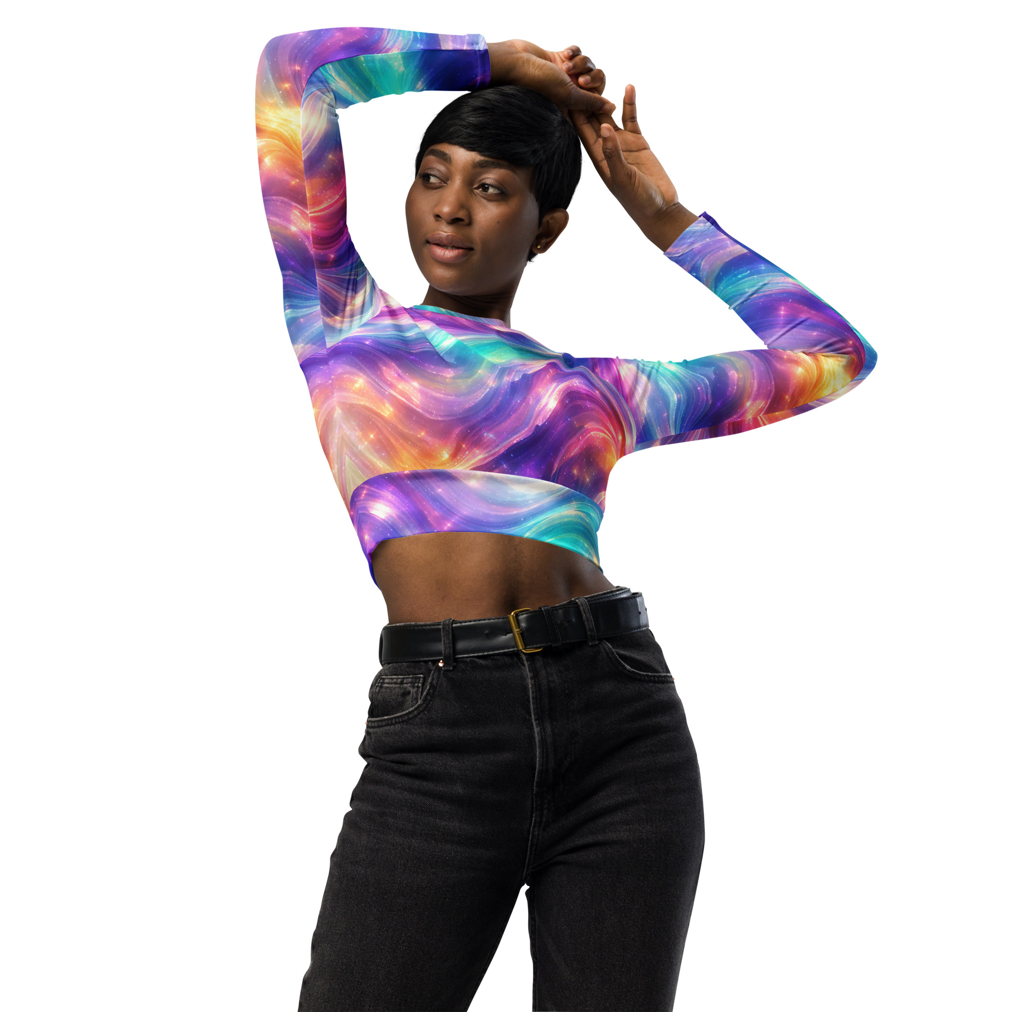 recycled long sleeve crop top recycled long sleeve crop top