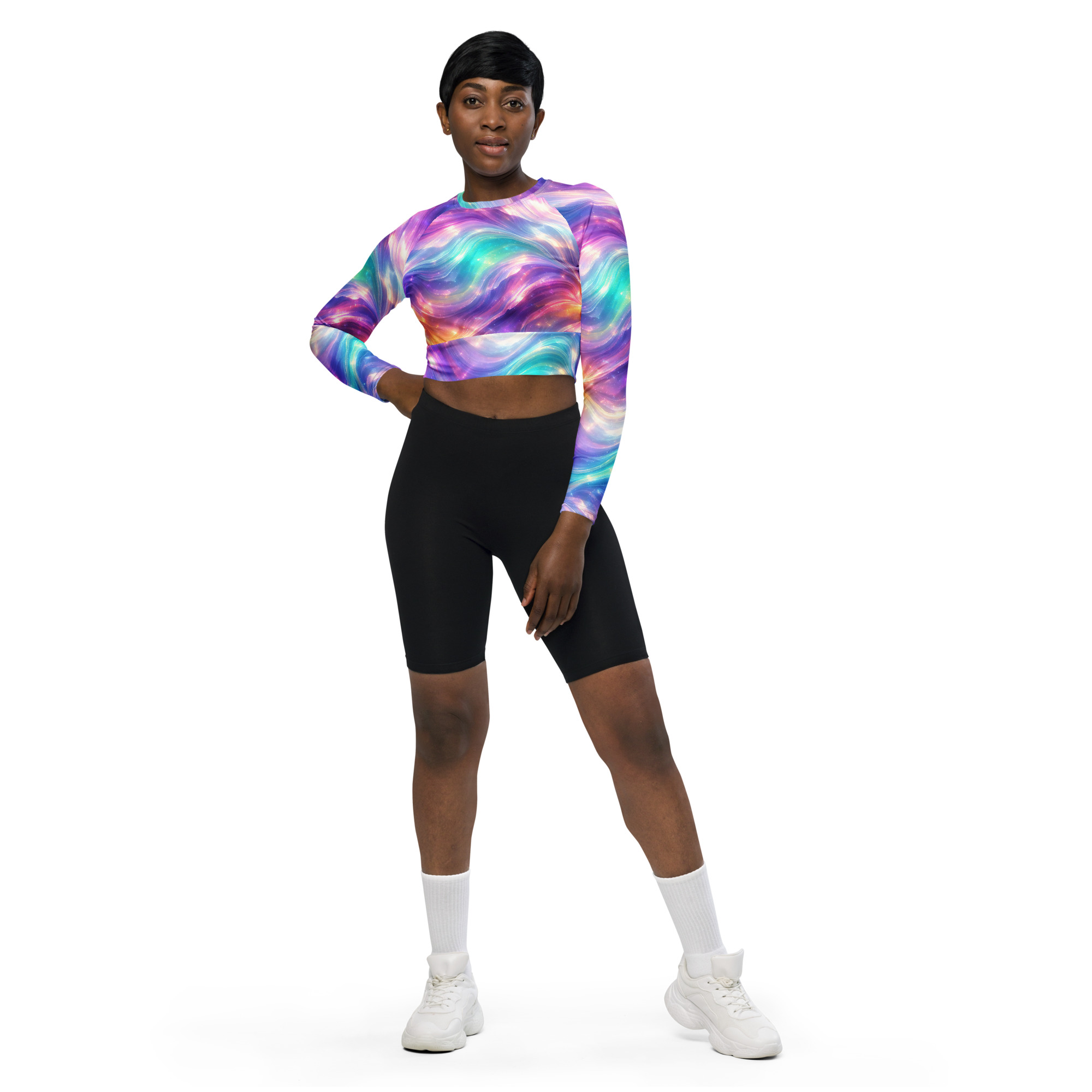 recycled long sleeve crop top recycled long sleeve crop top
