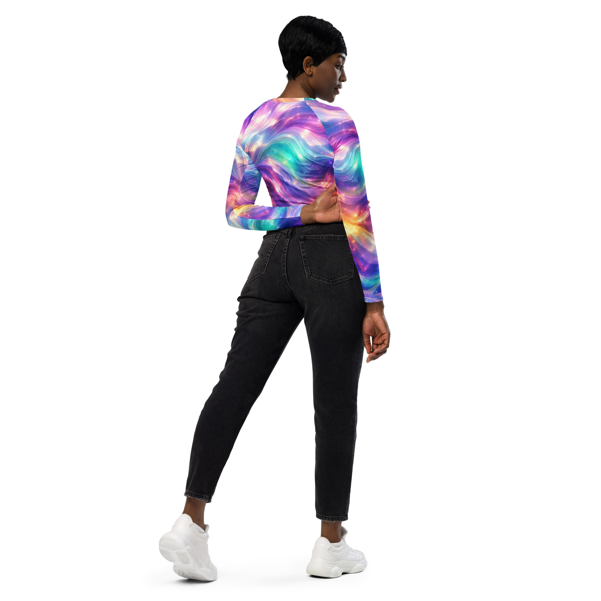 recycled long sleeve crop top recycled long sleeve crop top