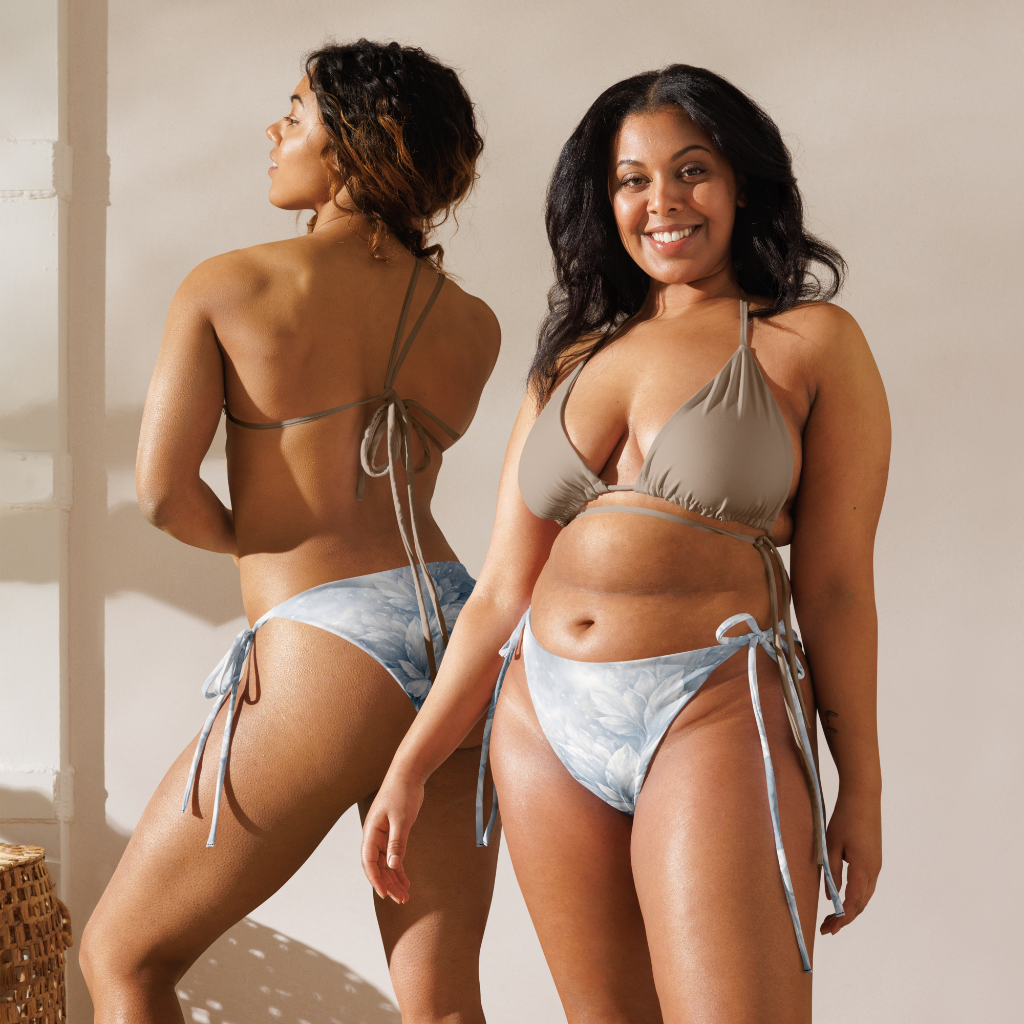 all over print recycled string bikini bottom all over print recycled string bikini bottom