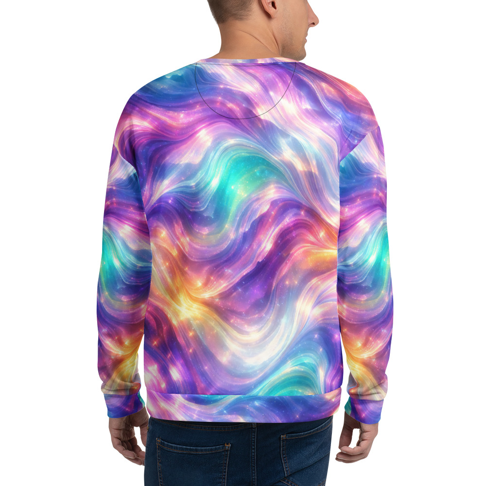 unisex sweatshirt shiny waves unisex sweatshirt shiny waves