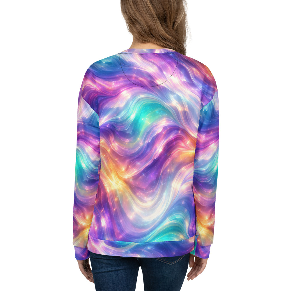 unisex sweatshirt shiny waves unisex sweatshirt shiny waves