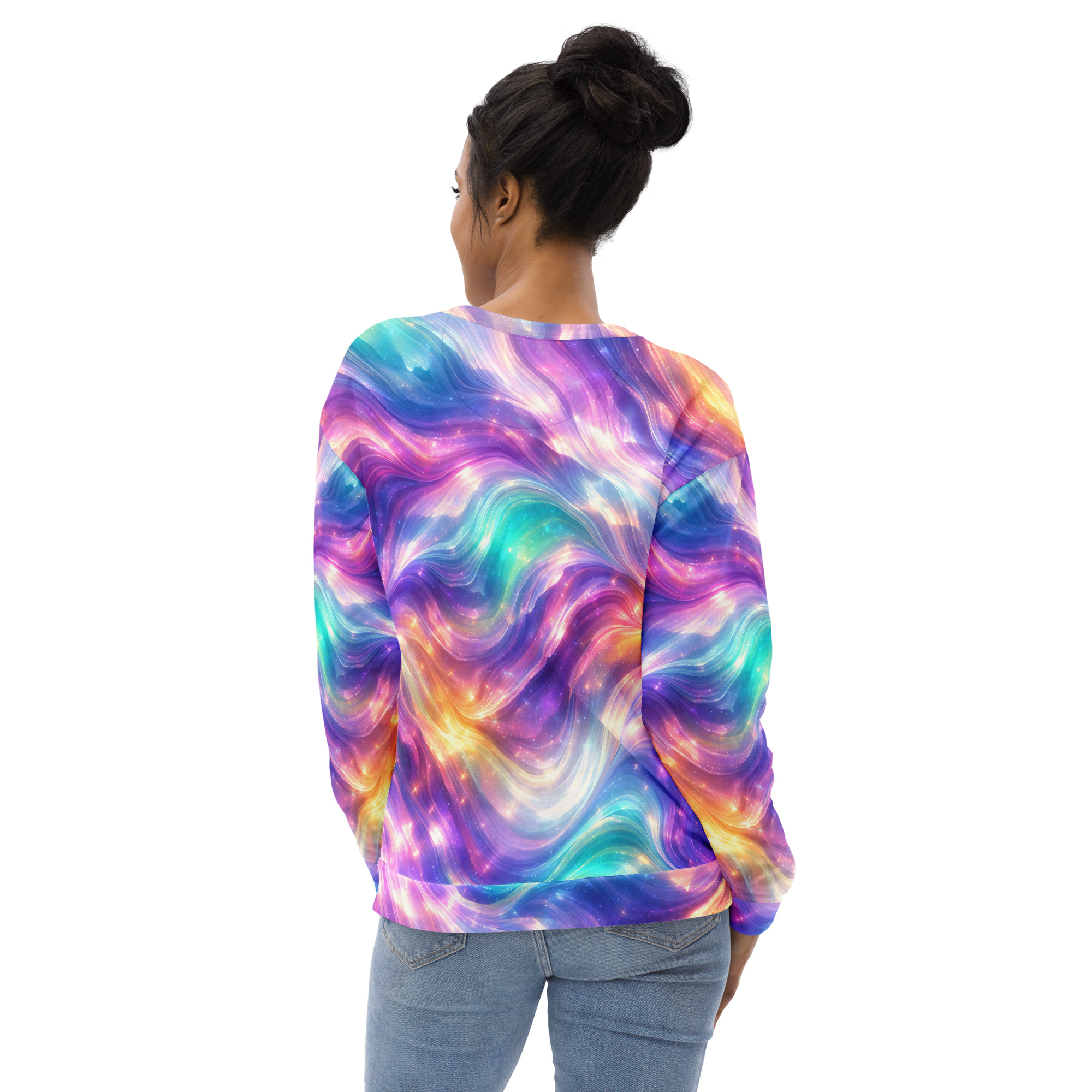 unisex sweatshirt shiny waves unisex sweatshirt shiny waves