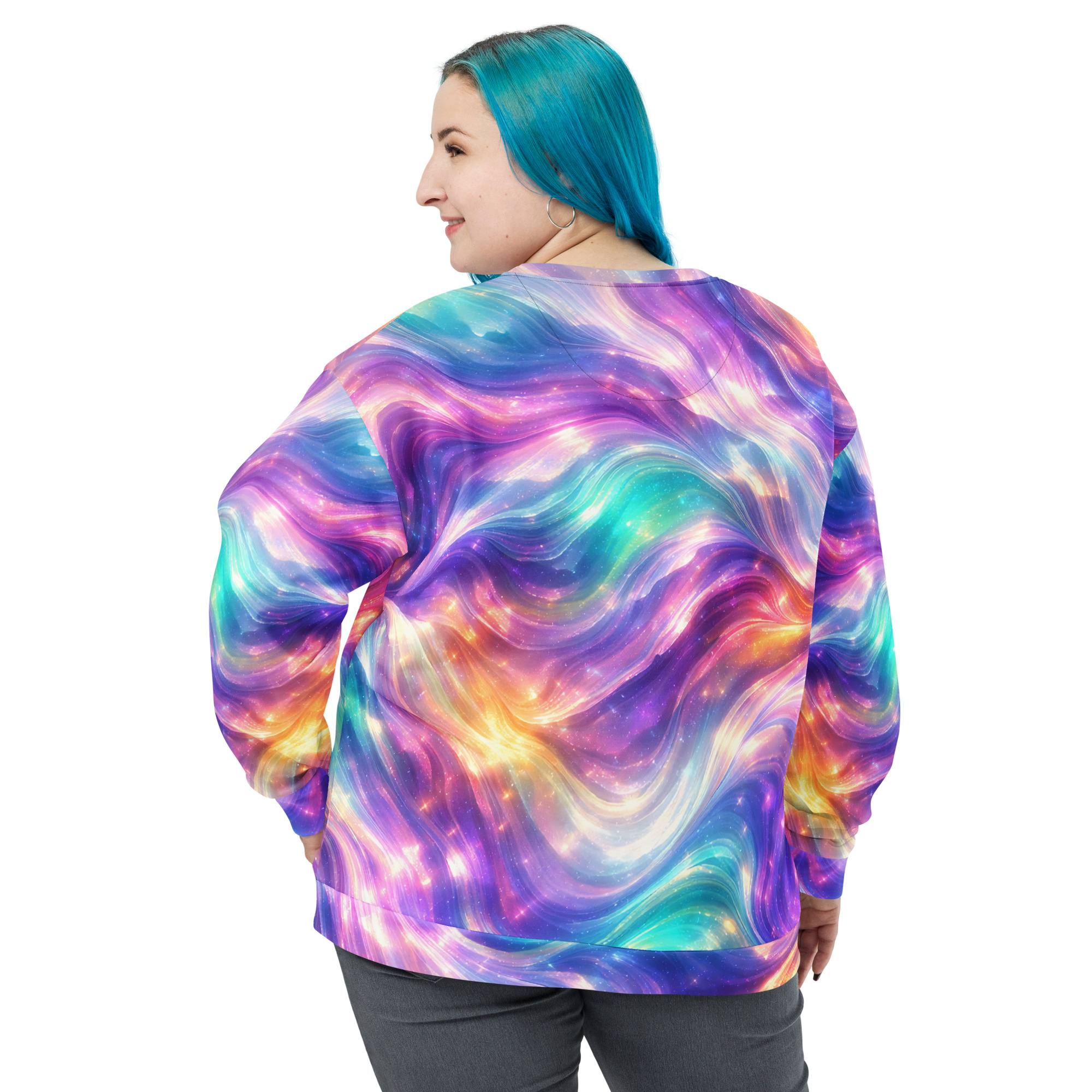 unisex sweatshirt shiny waves unisex sweatshirt shiny waves