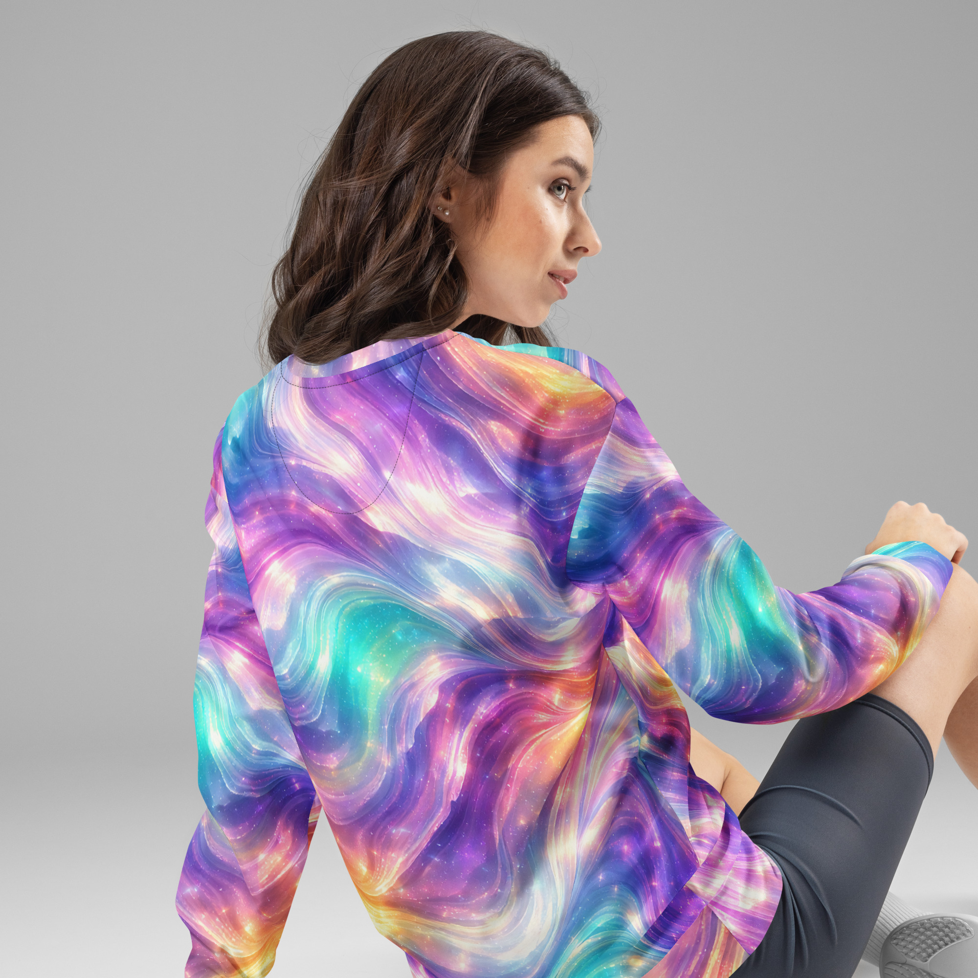 unisex sweatshirt shiny waves unisex sweatshirt shiny waves