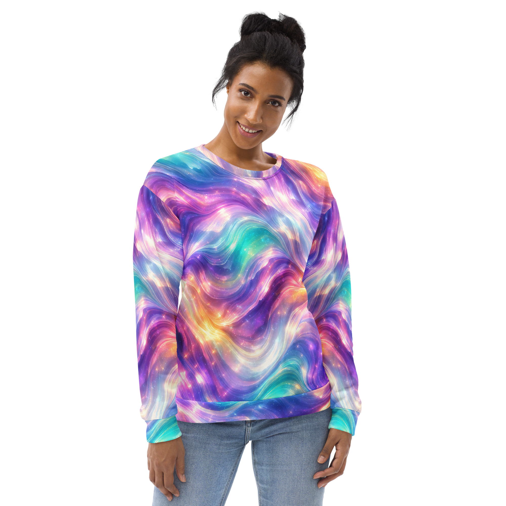 unisex sweatshirt shiny waves unisex sweatshirt shiny waves