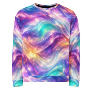 unisex sweatshirt shiny waves