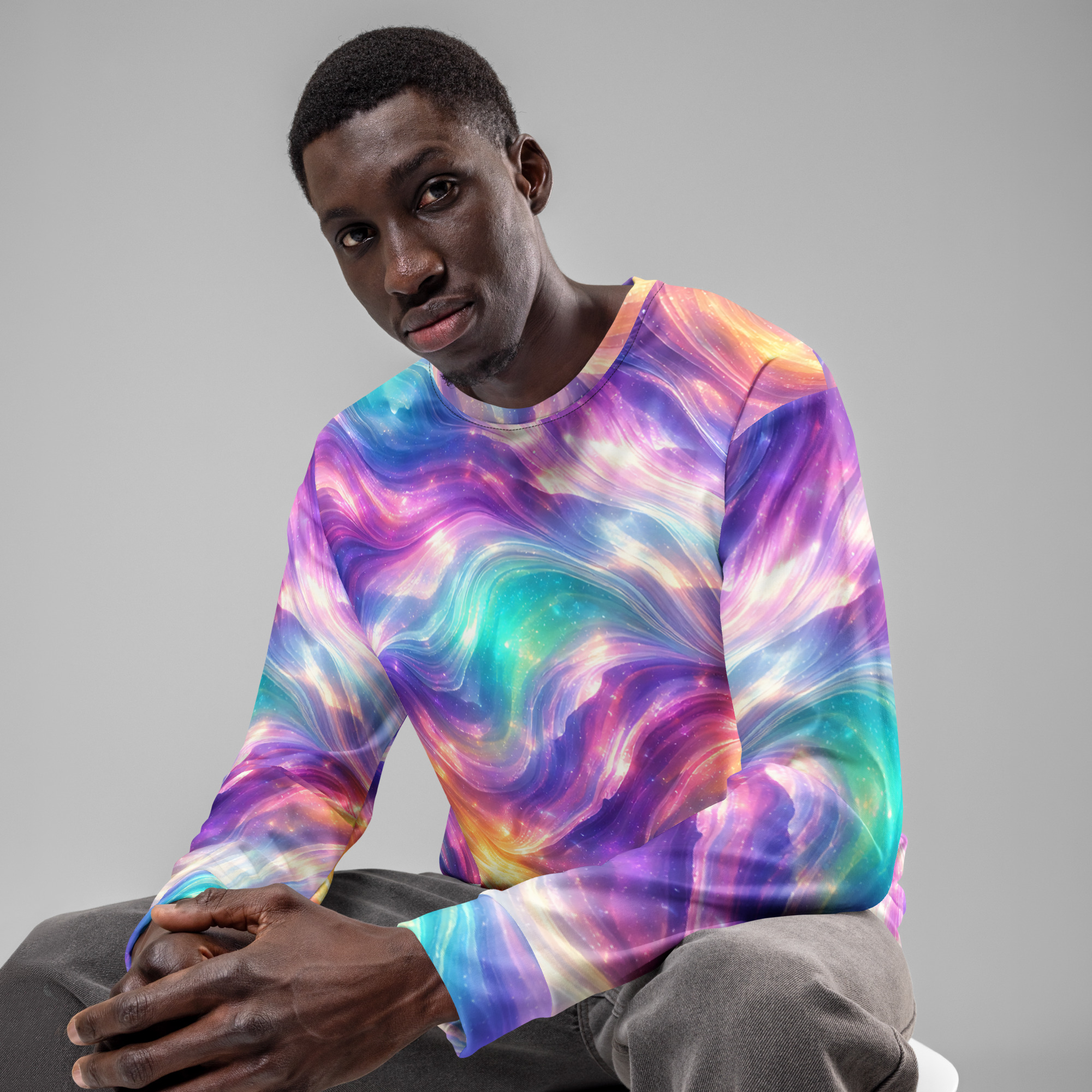 unisex sweatshirt shiny waves unisex sweatshirt shiny waves