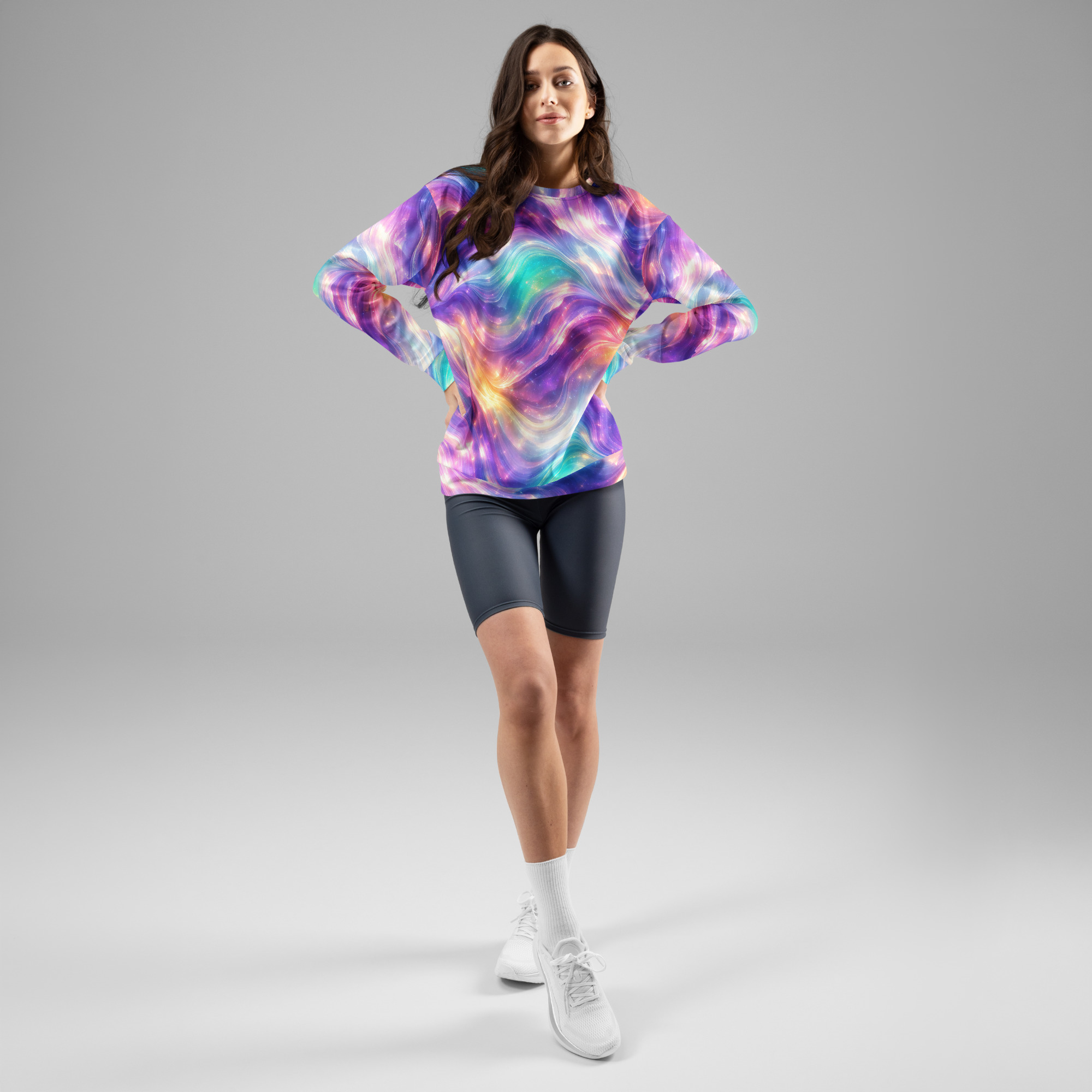 unisex sweatshirt shiny waves unisex sweatshirt shiny waves