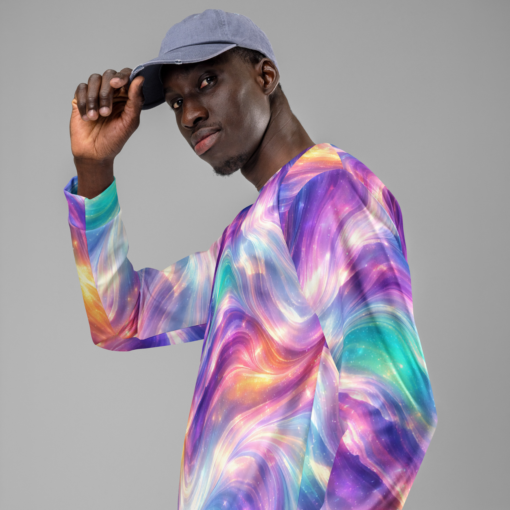 unisex sweatshirt shiny waves unisex sweatshirt shiny waves