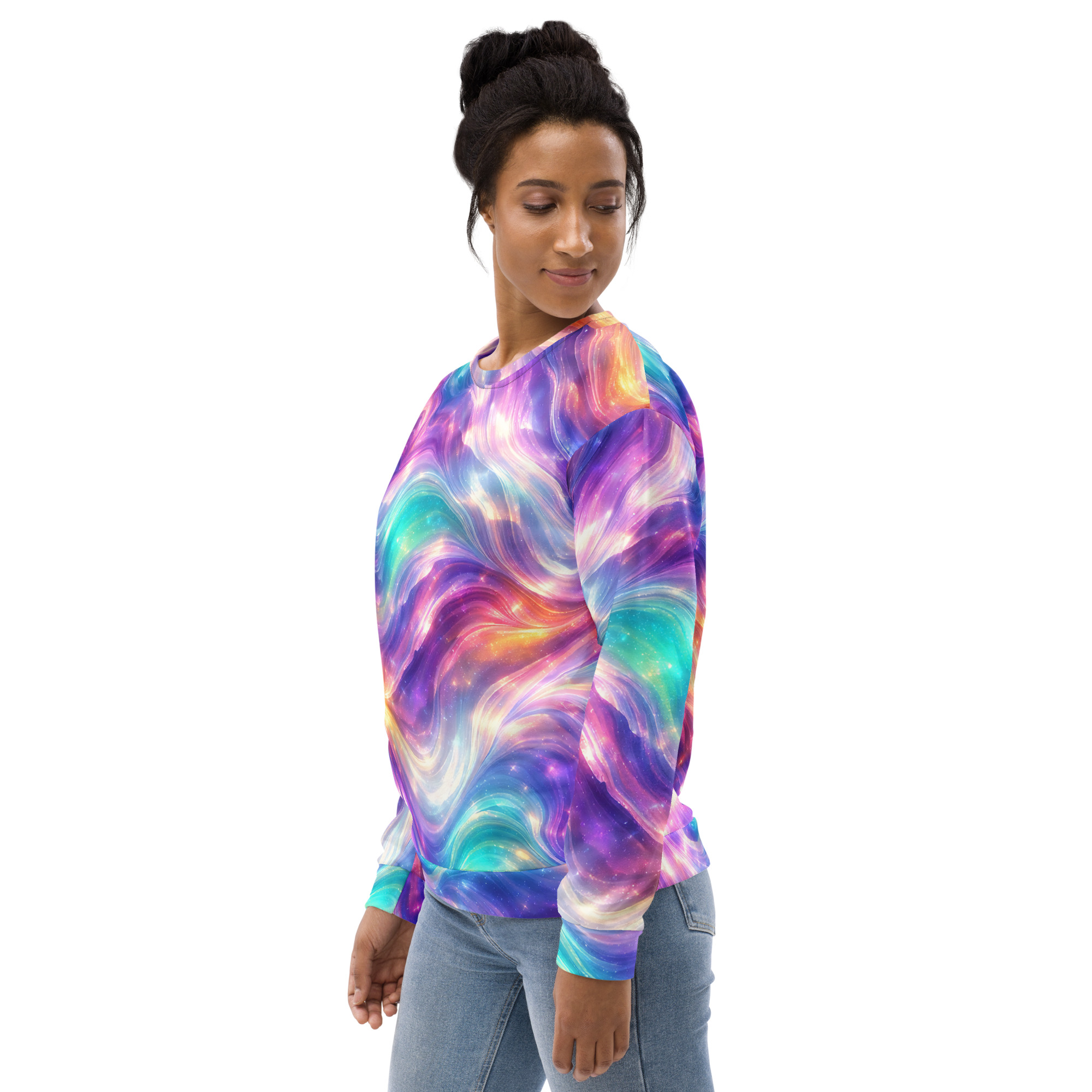 unisex sweatshirt shiny waves unisex sweatshirt shiny waves