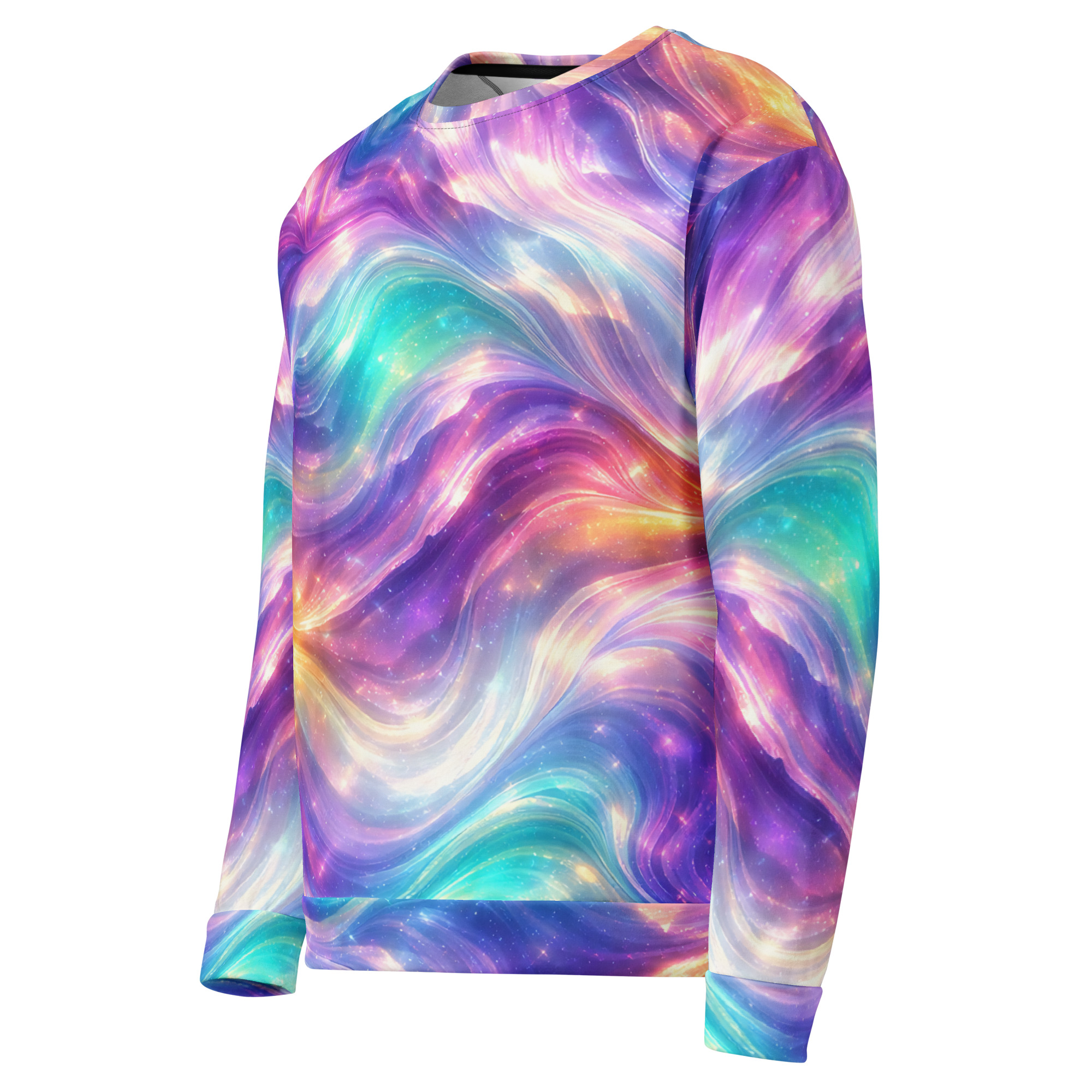 unisex sweatshirt shiny waves unisex sweatshirt shiny waves