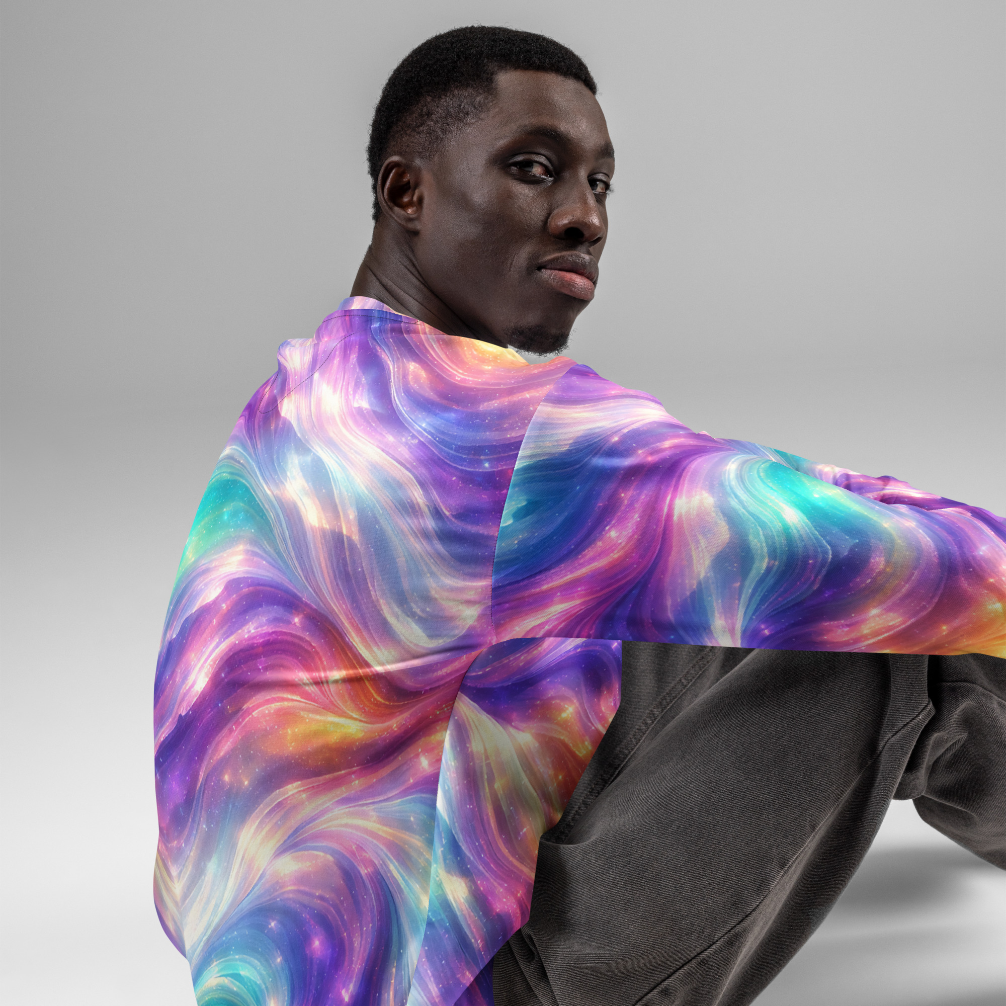 unisex sweatshirt shiny waves unisex sweatshirt shiny waves