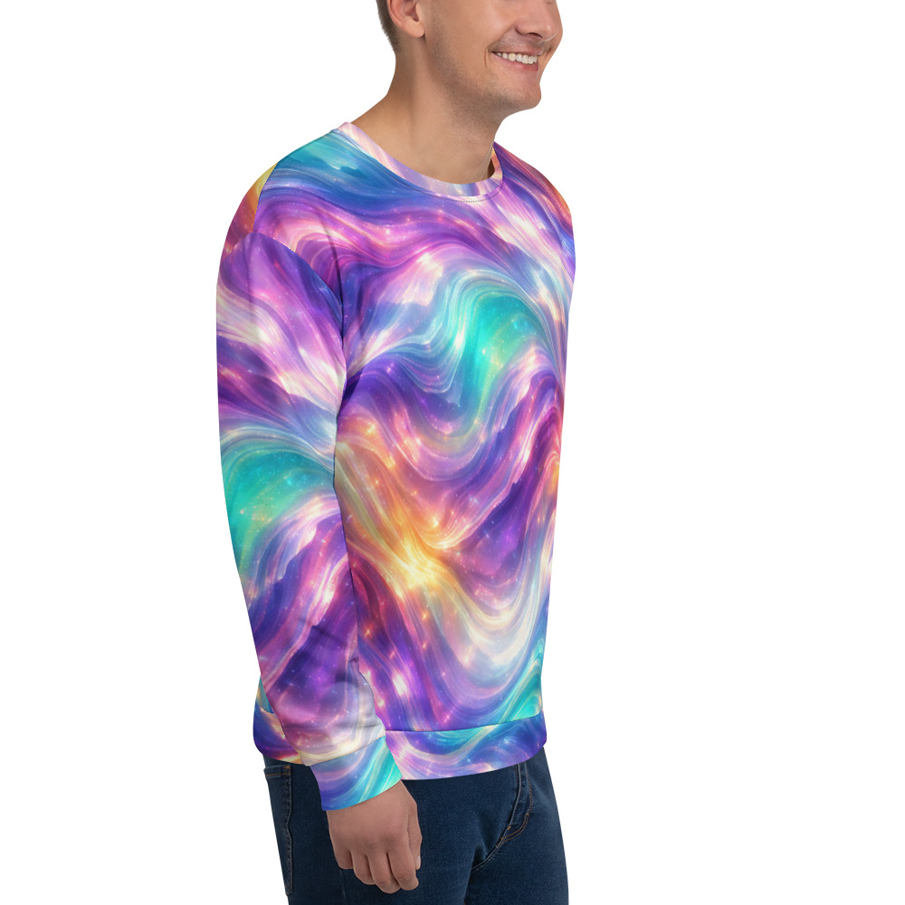 unisex sweatshirt shiny waves unisex sweatshirt shiny waves