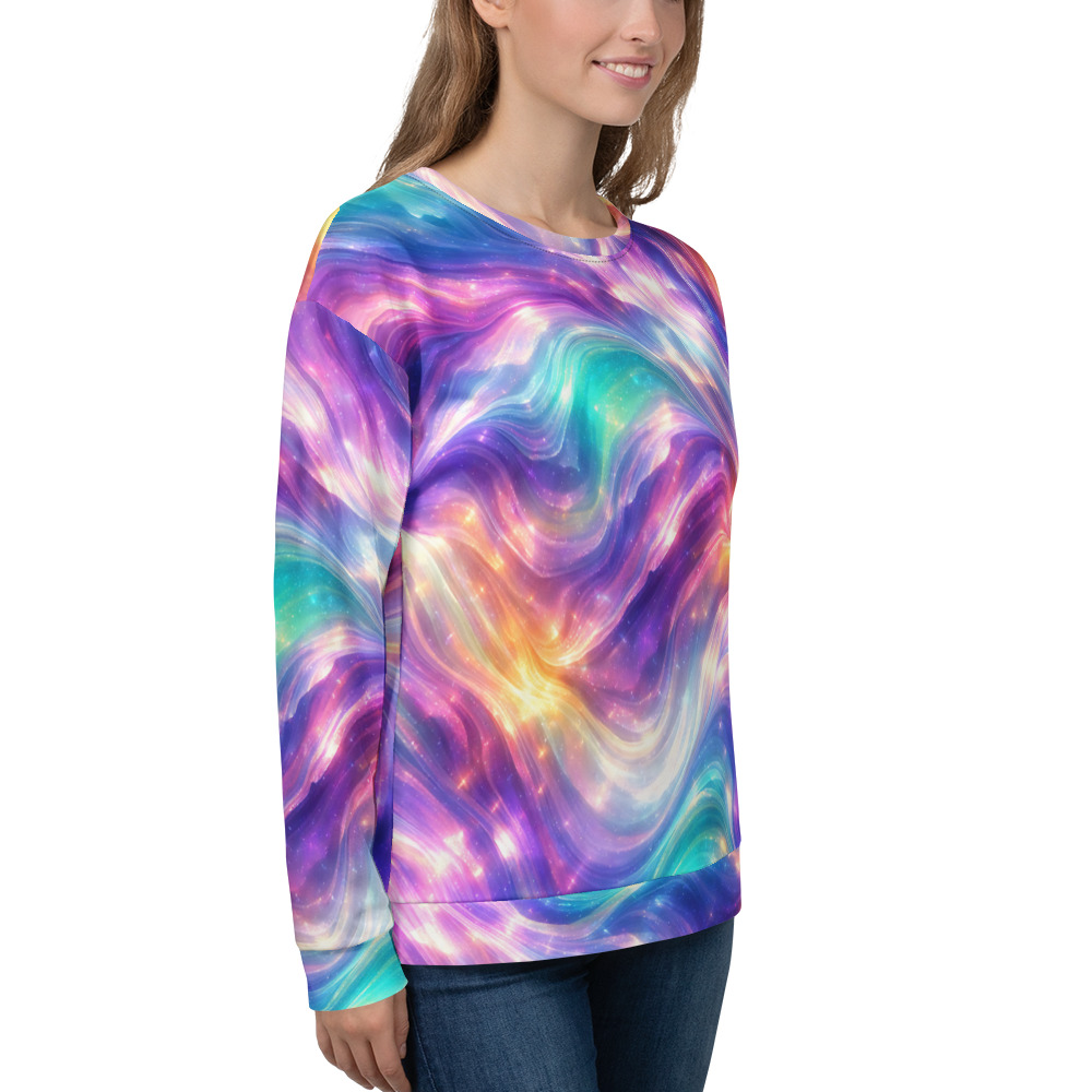 unisex sweatshirt shiny waves unisex sweatshirt shiny waves