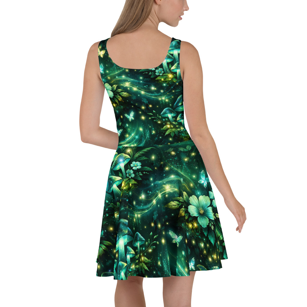 dark green forest skater dress dark green forest skater dress