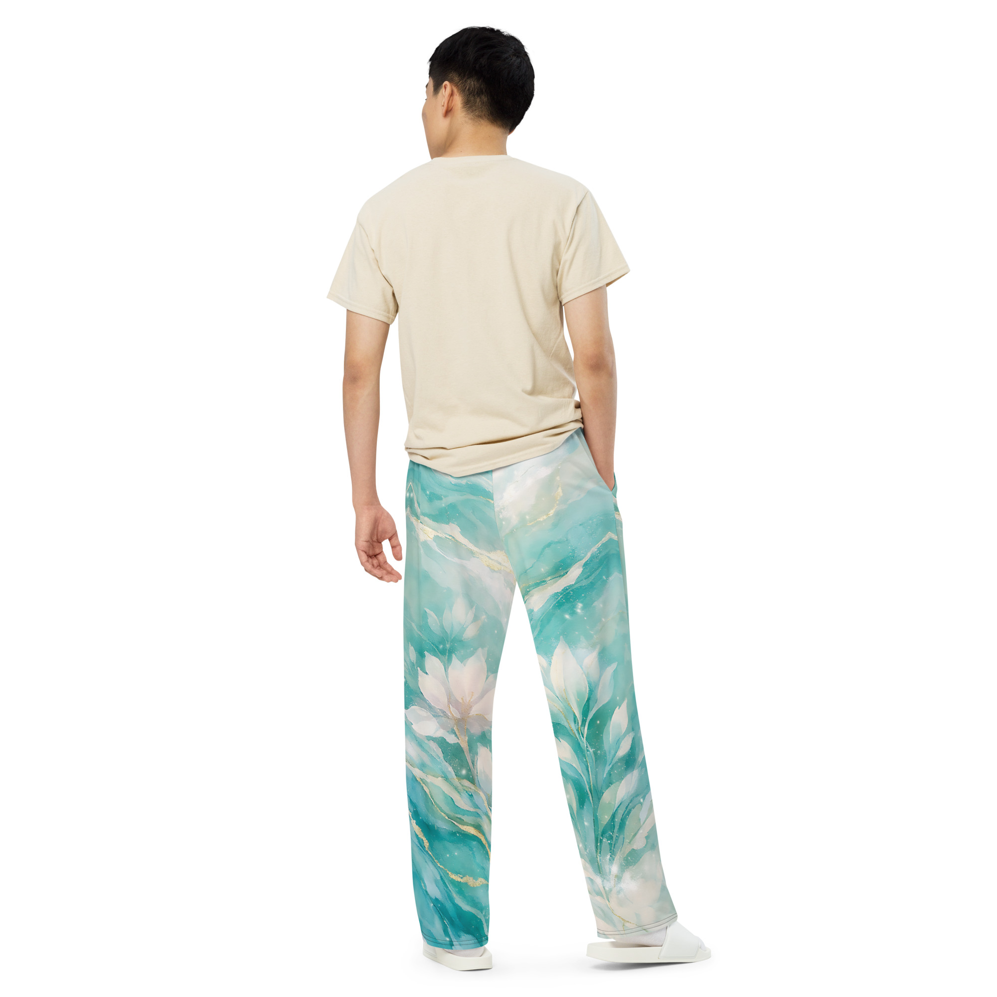 all over print unisex wide leg pants all over print unisex wide leg pants