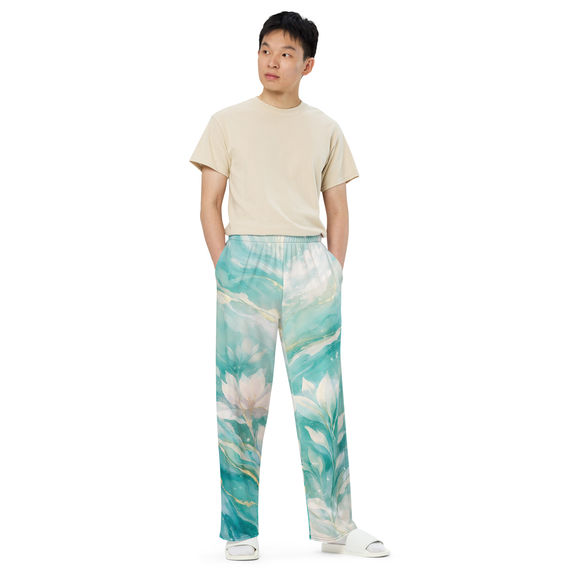 all over print unisex wide leg pants all over print unisex wide leg pants